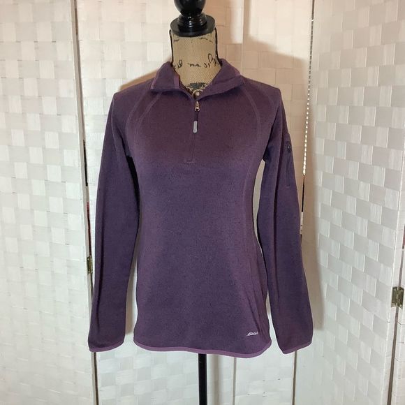 Eddie Bauer purple fleece sweatshirt size small - Picture 1 of 7